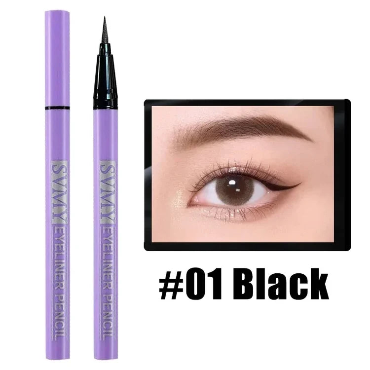 0.5mm Liquid Eyeliner Pen Quick Dry Long-lasting Waterproof Eyeliner No Blooming Brown Black Ultra-thin Liquid Eye Liner Pen