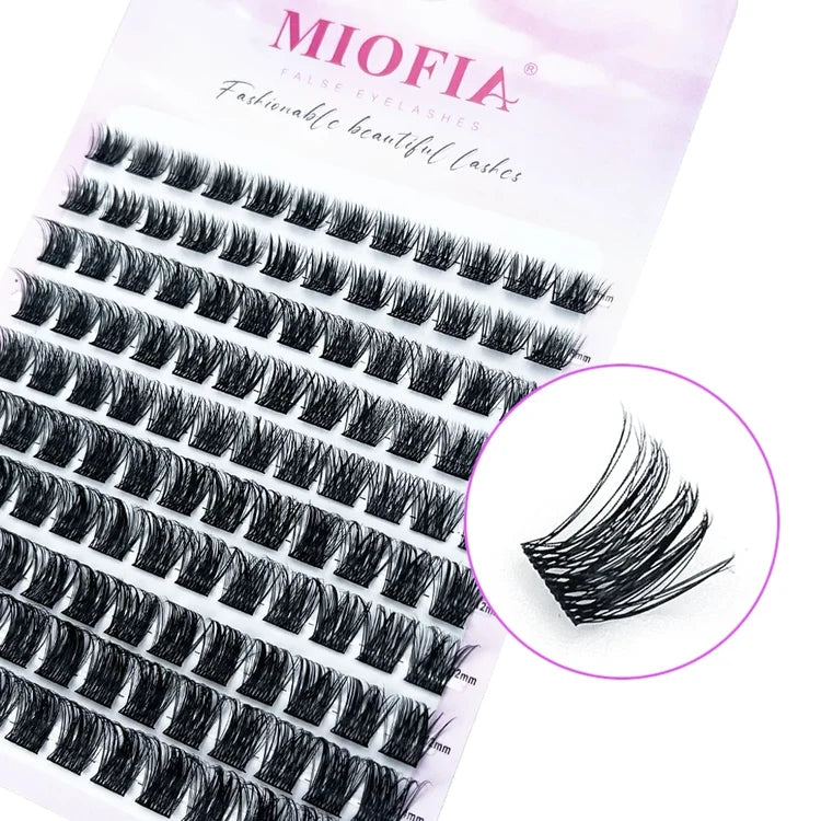 1 Box/120 Clusters Mink Eyelashes 8-14mm Individual Lashes Natural Look D Curl Fluffy Cluster Lashes DIY Eyelash Extension Tools
