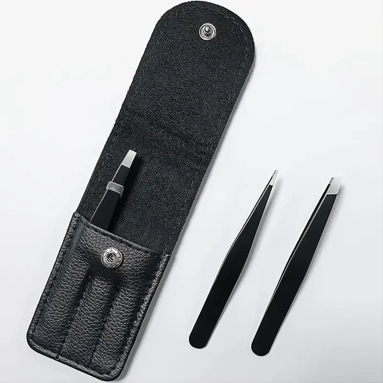 1/3Piece Premium Stainless Steel Eyebrow Tweezers Set Precision Sharp Flat/Slant/Pointed Tip Tweezers for Body