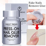 1/2pcs 80ml Nail Glue Remover for Press on Nails Easy Removal Solid Adhesives Gel on False Nail Tips Remover Tools Nail Supplies