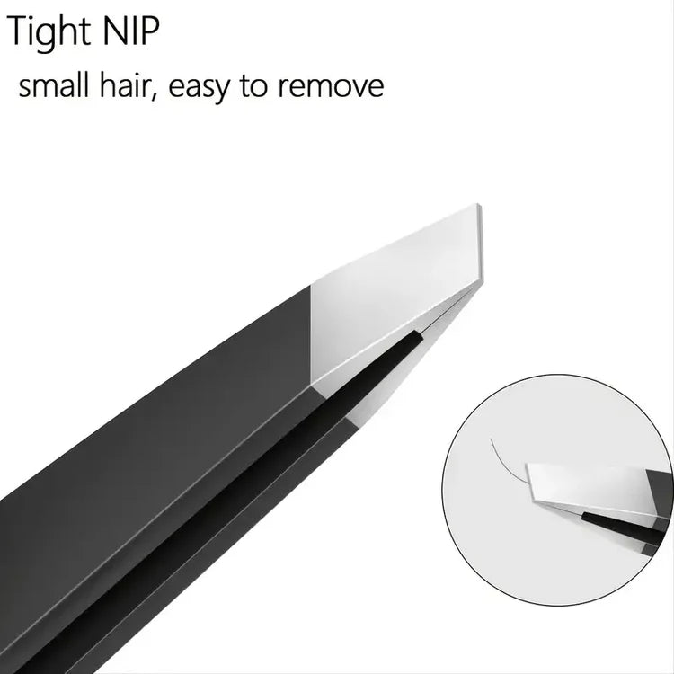 1/3Piece Premium Stainless Steel Eyebrow Tweezers Set Precision Sharp Flat/Slant/Pointed Tip Tweezers for Body