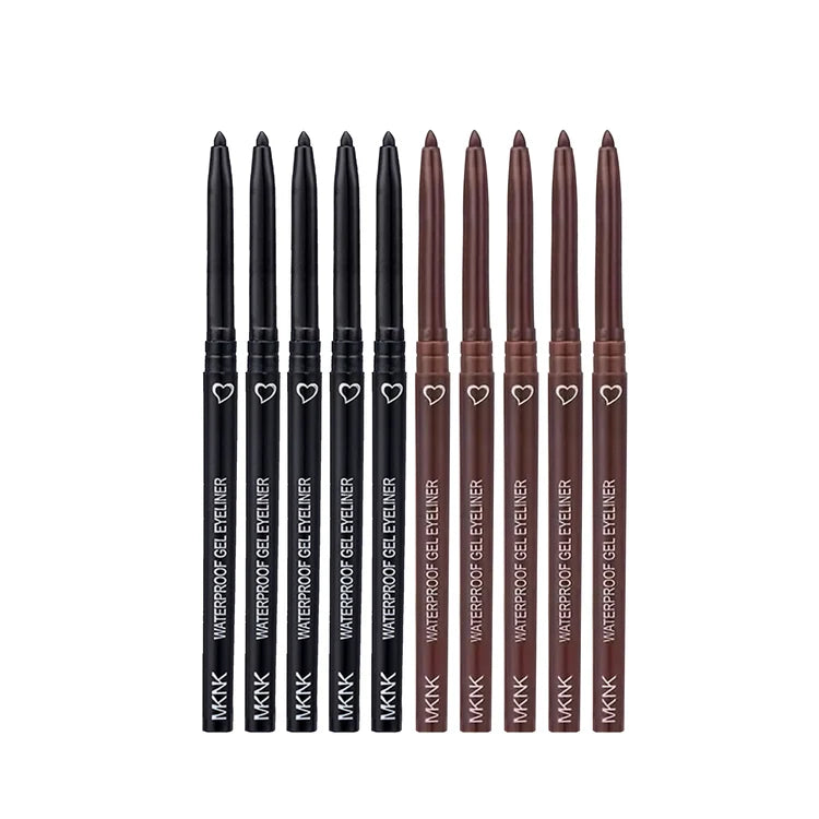 10pcs Black And Brown Ultra Fine Smooth Eyeliner Gel Pen Is Not Easy To Faint Makeup Pen Head Ultra Fine Suitable For Beginners