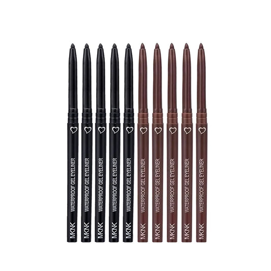 10pcs Black And Brown Ultra Fine Smooth Eyeliner Gel Pen Is Not Easy To Faint Makeup Pen Head Ultra Fine Suitable For Beginners