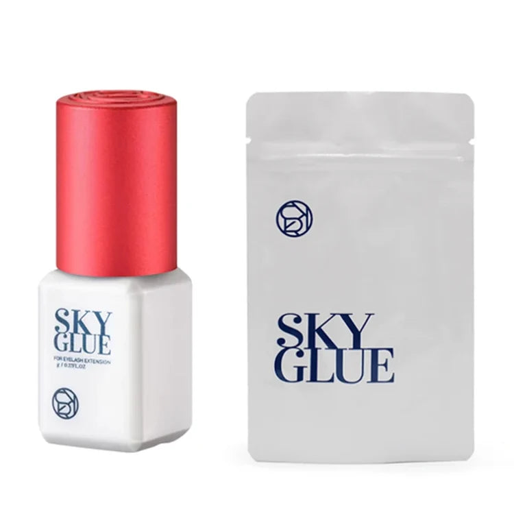 1 Bottle SKY Glue for Eyelash Extensions 5ml Original Sky S+ Black Red Blue Cap False Lash Glue Sky TD Transparent Glue Supplier