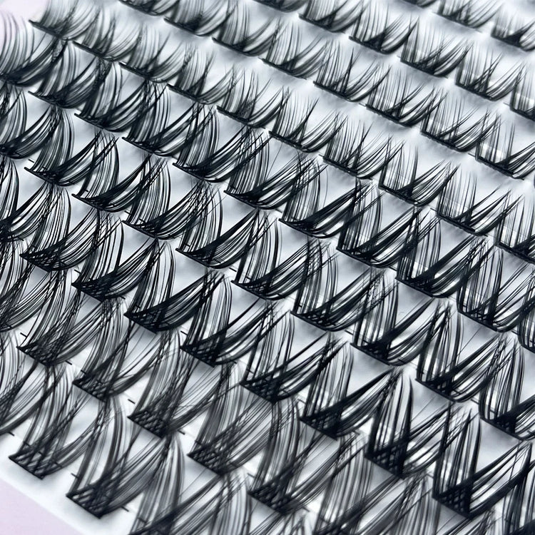 1 Box/120 Clusters Mink Eyelashes 8-14mm Individual Lashes Natural Look D Curl Fluffy Cluster Lashes DIY Eyelash Extension Tools