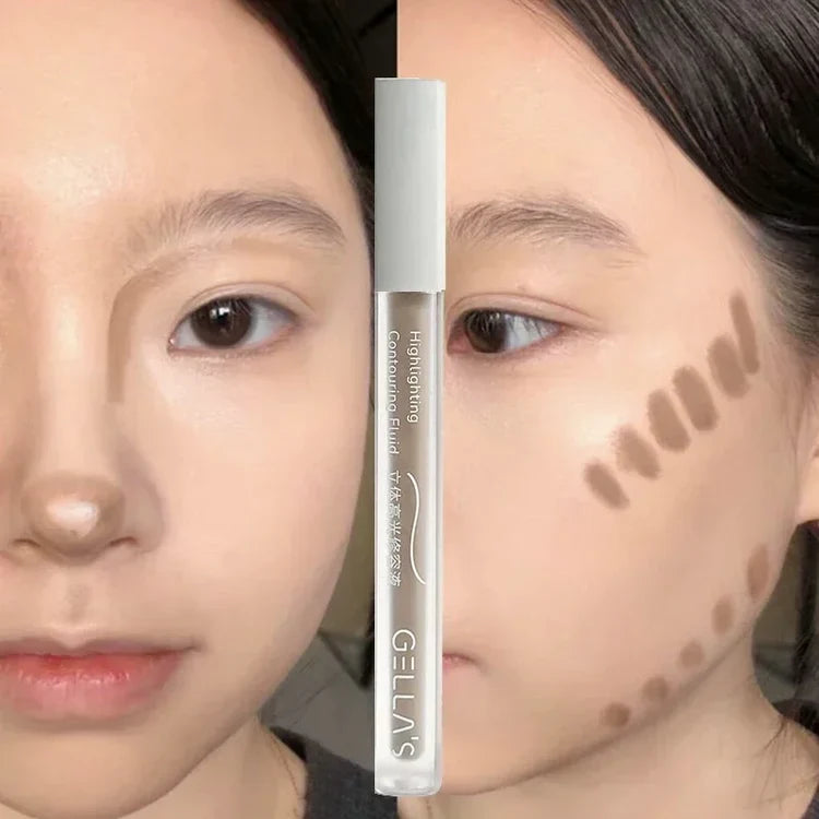 1/3pcs Set Facial Liquid Contour Stick 3D Cement Grey Nose Shadow Cream High Gloss Brighten Highlighter Bronzer Concealer Makeup