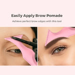 1 Pc Silicone Eyeliner Stencils Ruler Reusable Winged Tip Eyeliner Aid Eyebrow Pencil Stencil 5 in1 Multi-Functional Makeup Tool