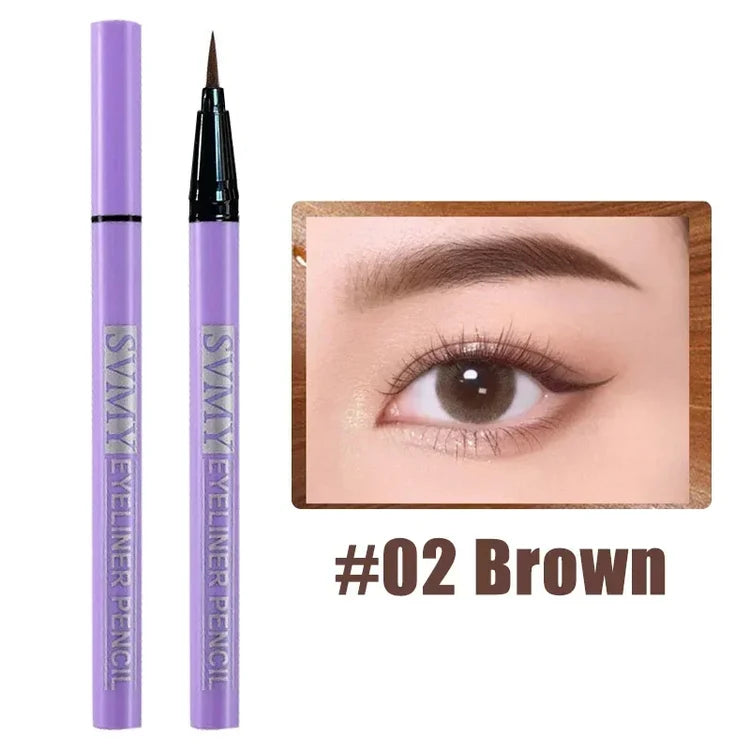 0.5mm Liquid Eyeliner Pen Quick Dry Long-lasting Waterproof Eyeliner No Blooming Brown Black Ultra-thin Liquid Eye Liner Pen