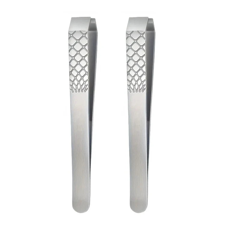 1/2pcs High-Quality Stainless Steel Finger Grip Tweezers Specialized for Hair Removal Slant Tip Eyebrow Tweezers Beard and Hair
