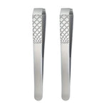 1/2pcs High-Quality Stainless Steel Finger Grip Tweezers Specialized for Hair Removal Slant Tip Eyebrow Tweezers Beard and Hair