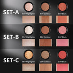 1 Set of 3 Contouring Sticks, Highlighter Stick, Blush Stick, 3-Piece Cream Contouring Set, Create Facial Contours, Non-Greasy