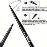 10Pcs Long-Lasting Black Eyeliner Pencils -Waterproof, Sweatproof and Smudge-Proof with Easy Twist Eyeliner Pencils