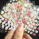 10pcs Kids Cartoon Nail Stickers - Waterproof Self-Adhesive Vinyl Nail Art with Cute Bunny, Animal & Fruit Designs