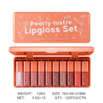 10colors Orange Water Sample Lip Glaze Lipstick Set Moisturizing Lip Gloss Lip Gloss Dye Lipstick lovely set