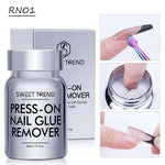 1/2pcs 80ml Nail Glue Remover for Press on Nails Easy Removal Solid Adhesives Gel on False Nail Tips Remover Tools Nail Supplies