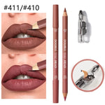 1 Matte Double-Ended Lipliner+1 Sharpening,Waterproof Long Lasting Color Payoff,Easy To Apply, Precisely Outlines The Lip Shape.