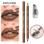 1 Matte Double-Ended Lipliner+1 Sharpening,Waterproof Long Lasting Color Payoff,Easy To Apply, Precisely Outlines The Lip Shape.
