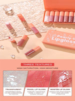 10colors Orange Water Sample Lip Glaze Lipstick Set Moisturizing Lip Gloss Lip Gloss Dye Lipstick lovely set