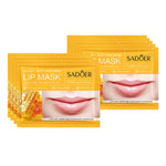 10pcs SADOER Fruits Moisturizing Lip Mask Lips Skin Care Nourishing Hydrating Crystal Collagen Gel Lip Patches Lips Care