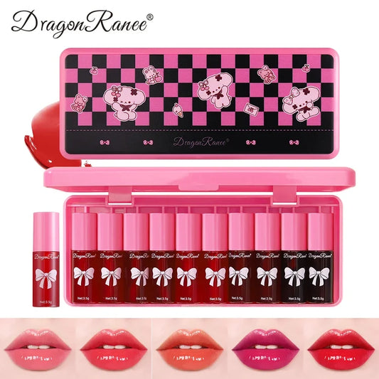 10 pack lip gloss set, easy to color and non fading, moisturizing lip gloss, waterproof and moisturizing lipstick water