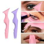 1 Pc Silicone Eyeliner Stencils Ruler Reusable Winged Tip Eyeliner Aid Eyebrow Pencil Stencil 5 in1 Multi-Functional Makeup Tool