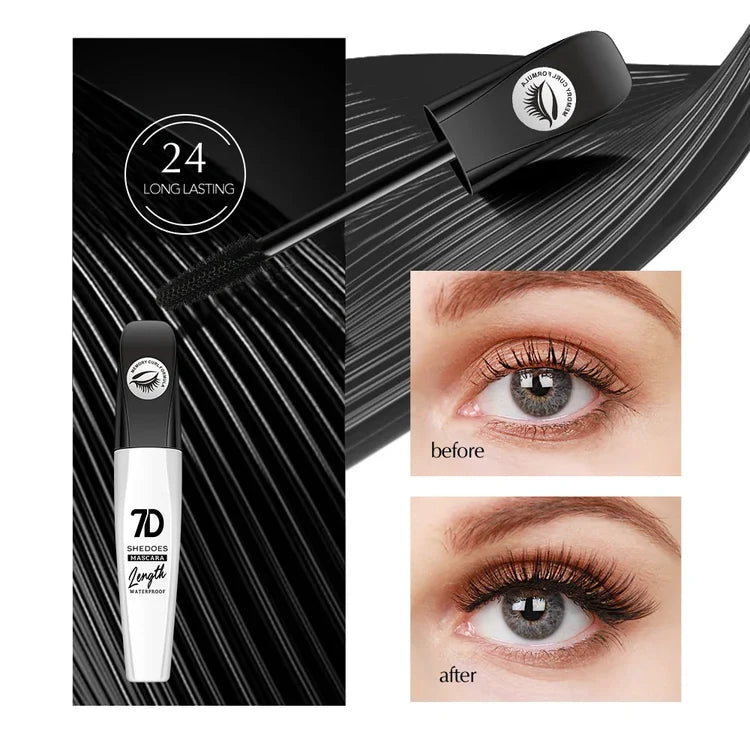 1/2/3PCS 7D Waterproof Mascara Long Lasting Smudge-proof Non-flaking Lengthen Volumizing Lifting Curling Mascara Eyelash Makeup