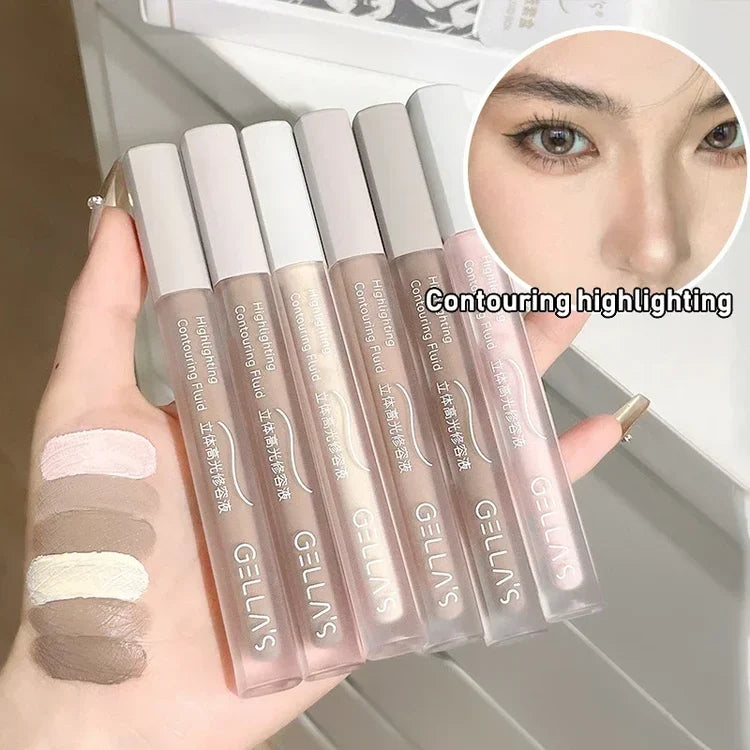 1/3pcs Set Facial Liquid Contour Stick 3D Cement Grey Nose Shadow Cream High Gloss Brighten Highlighter Bronzer Concealer Makeup